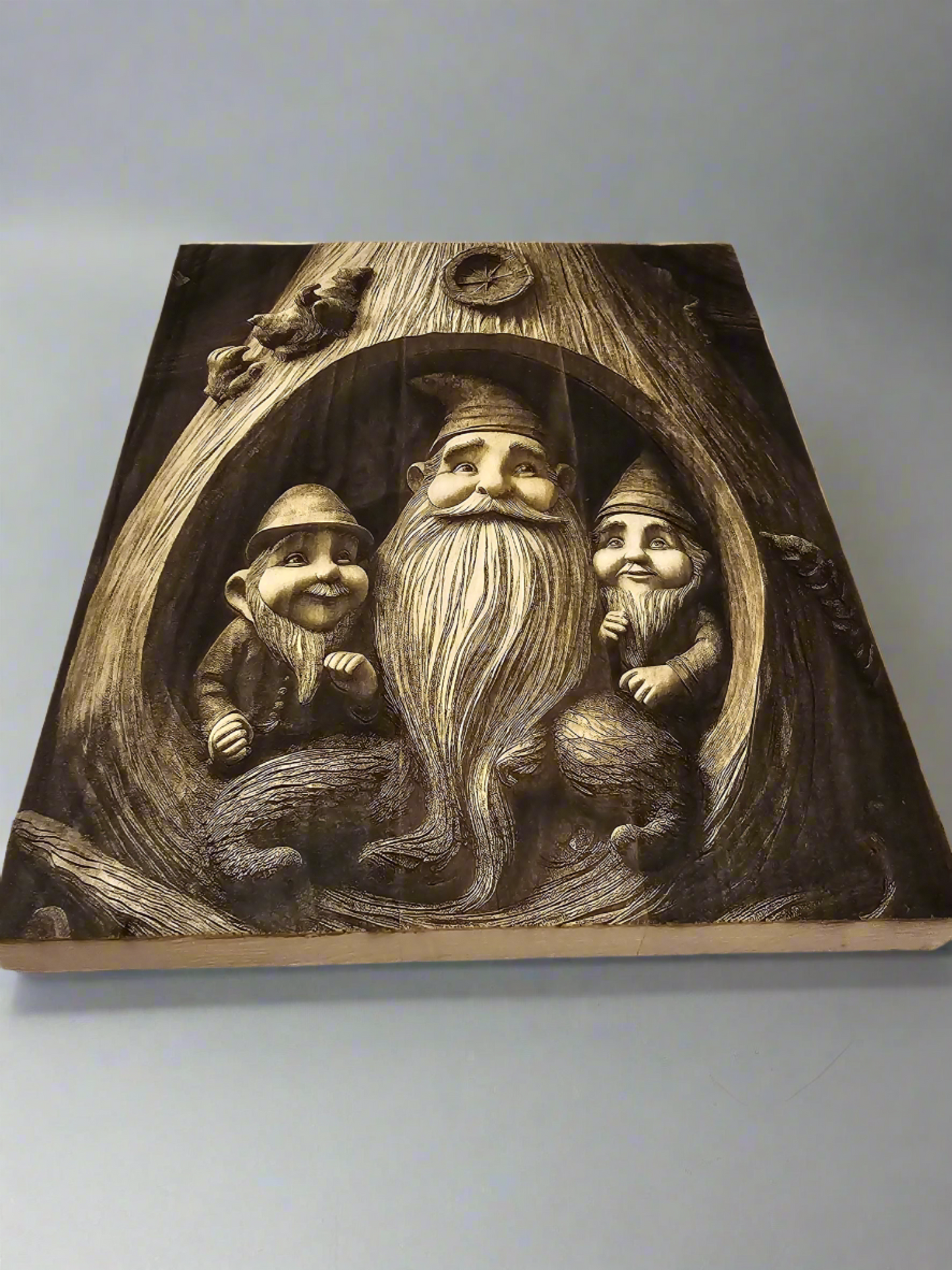 Laser Engraved 3d Tree Gnomes