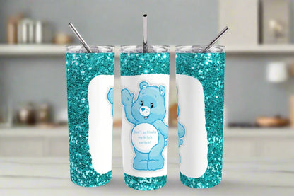 Swear Bear Tumbler Sublimation Wrap Bundle PNG