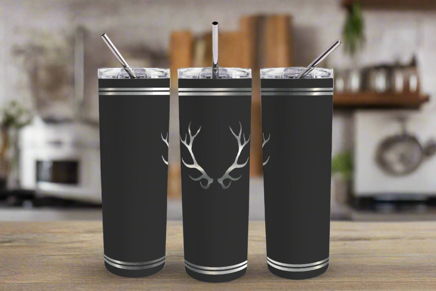 Antlers 20 oz Sublimated Skinny Tumbler - Kato Kreations