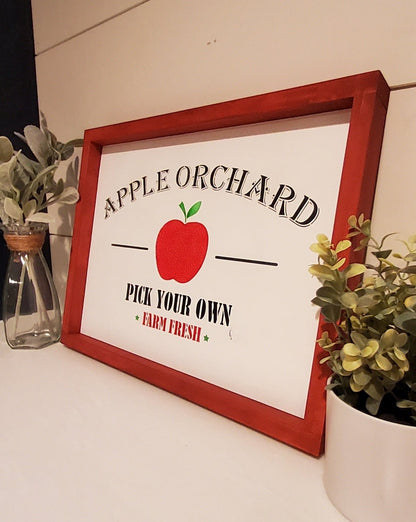 Apple Orchard Farmhouse Style Wood Sign - Kato Kreations