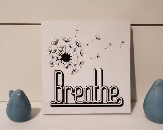 Breathe Decorative Tiered Tray Wood Sign - Kato Kreations