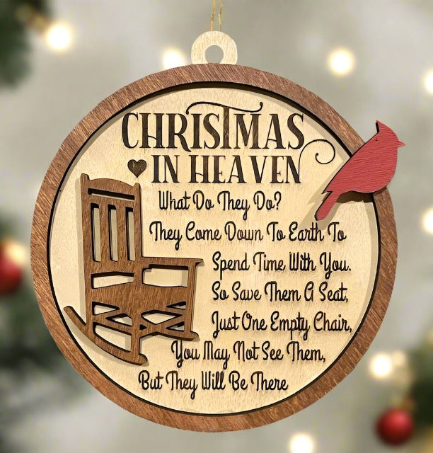 Christmas in heaven tree ornament - Kato Kreations