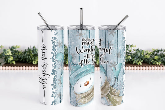 Customizable It's the Most Wonderful Time of the Year Tumbler - Kato Kreations