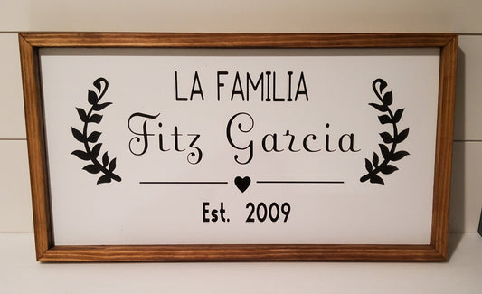 Customizable "The Family Established in" Handmade Wood Sign - Kato Kreations