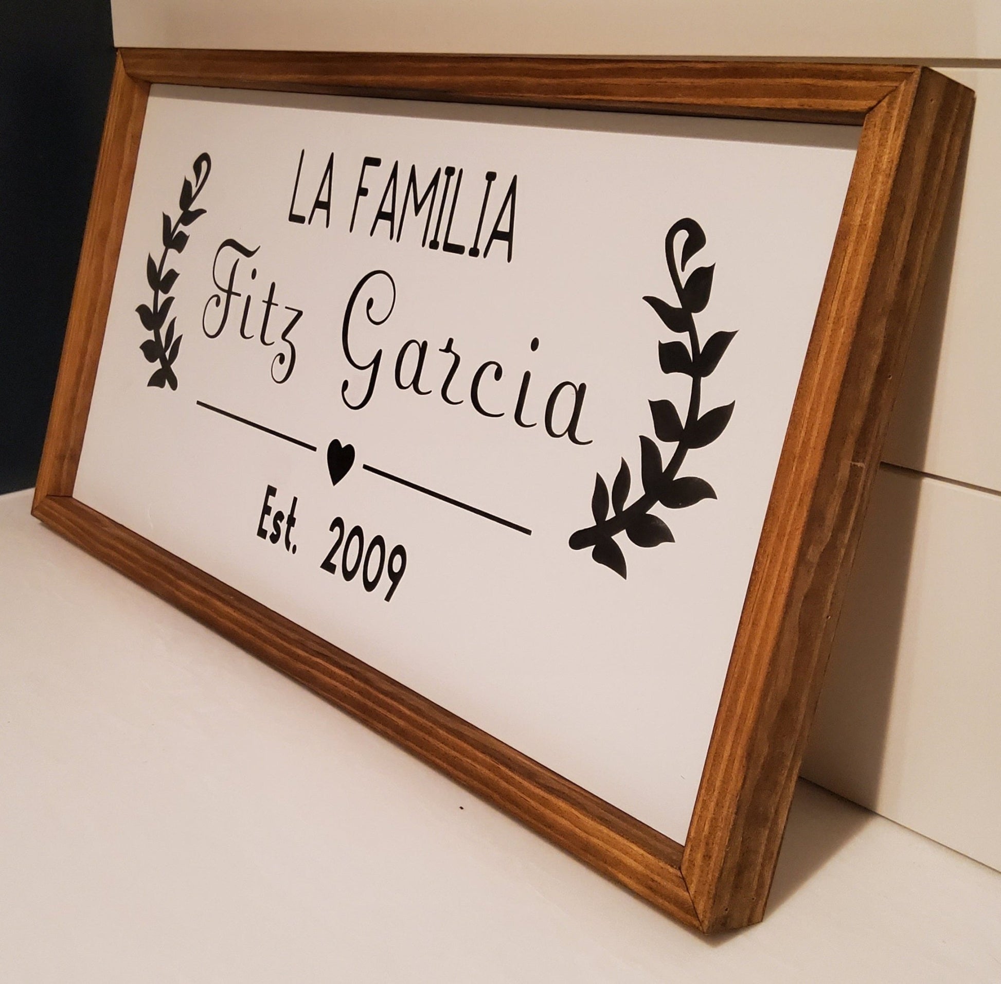 Customizable "The Family Established in" Handmade Wood Sign - Kato Kreations