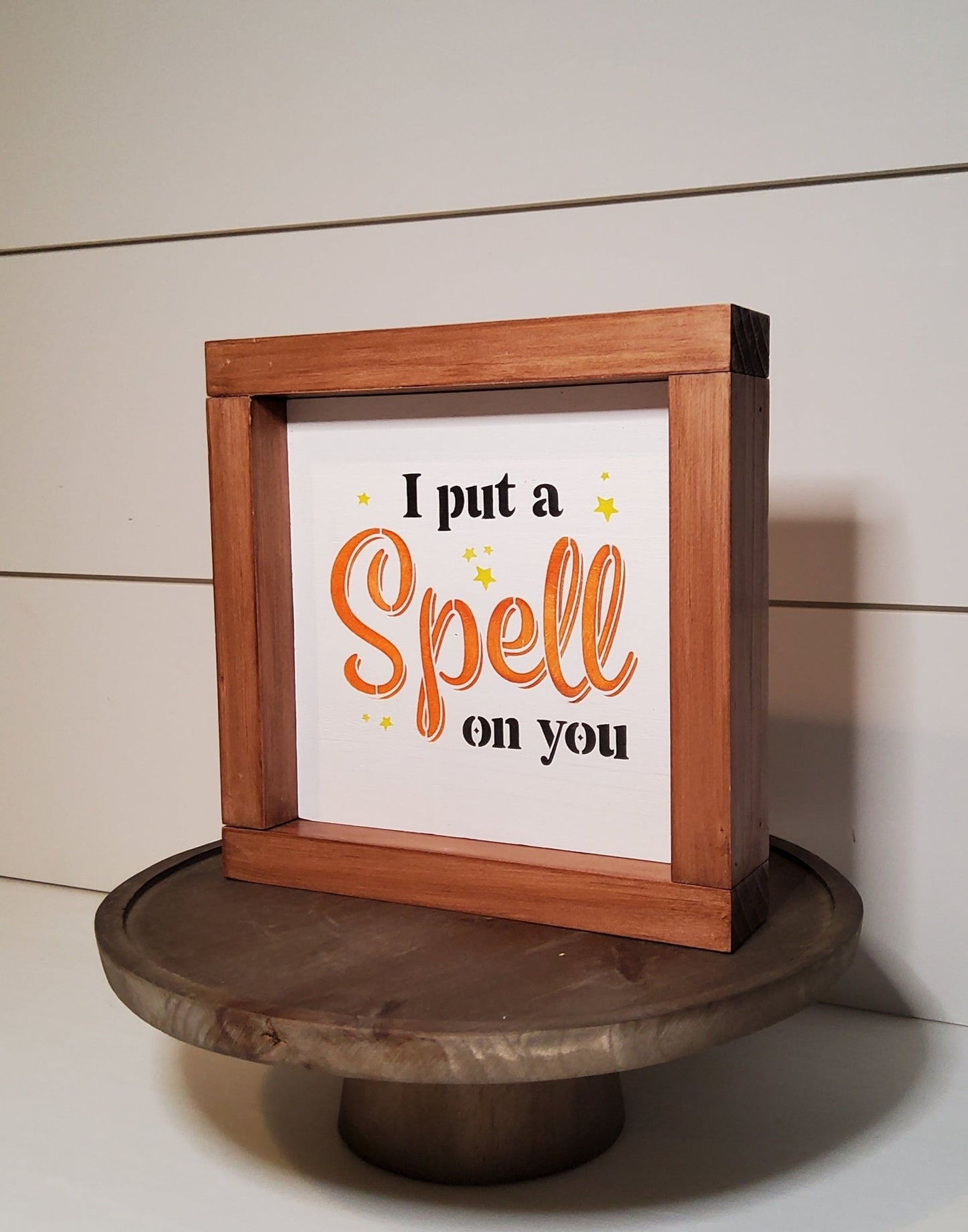 I Put a Spell on You Framed Halloween Wood Sign - Kato Kreations