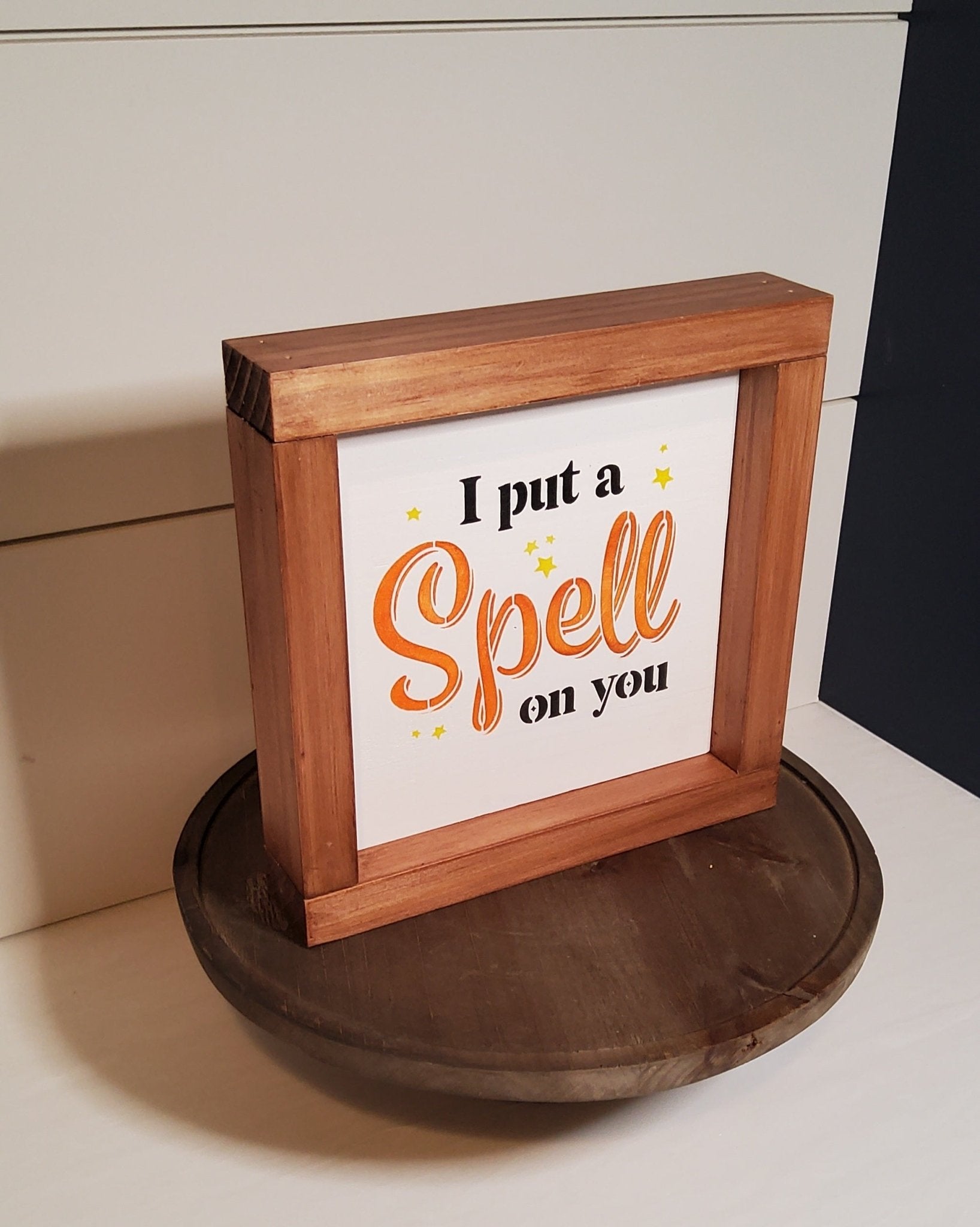 I Put a Spell on You Framed Halloween Wood Sign - Kato Kreations