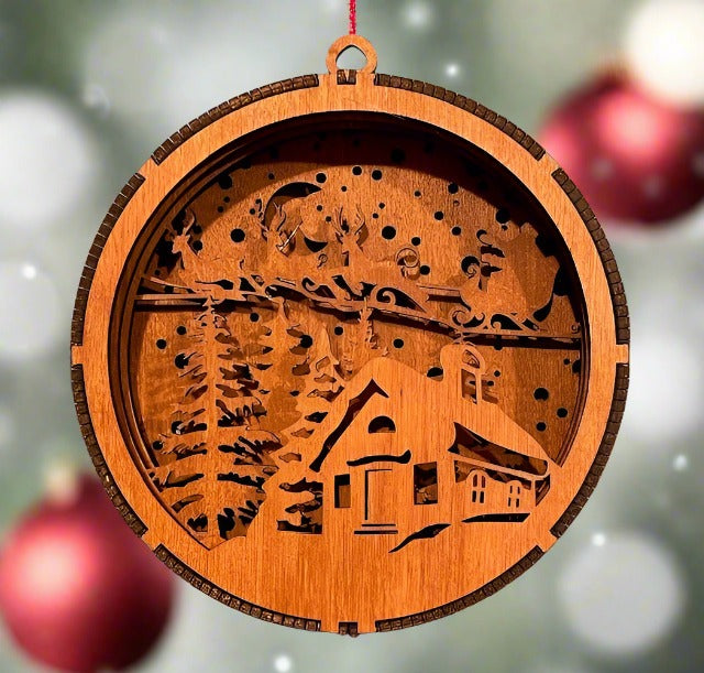 Layered Christmas Ornament, Lighted - Kato Kreations