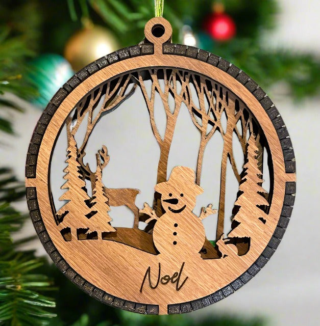 Layered Christmas tree ornaments - Kato Kreations