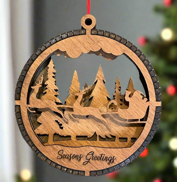 Layered Christmas tree ornaments - Kato Kreations