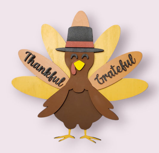  Layered Thanksgiving Turkey Decoration