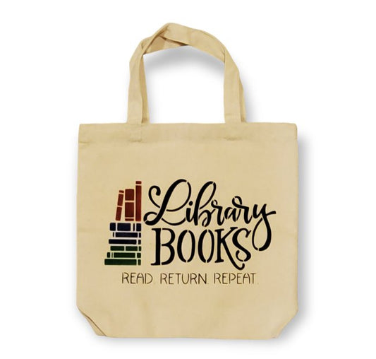 Library Books Read Return Repeat Tote Bag - Kato Kreations