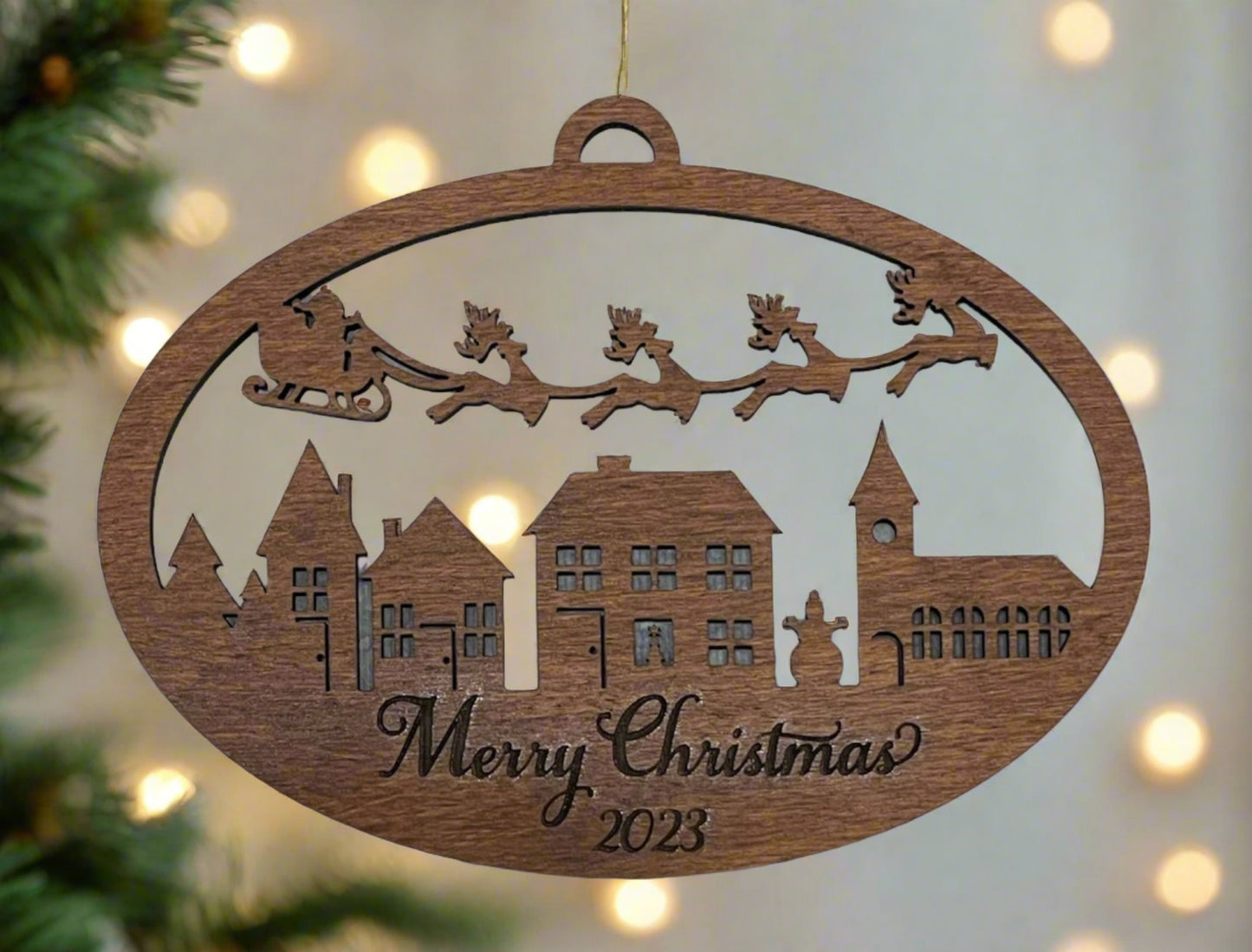 Merry Christmas tree ornament - Kato Kreations