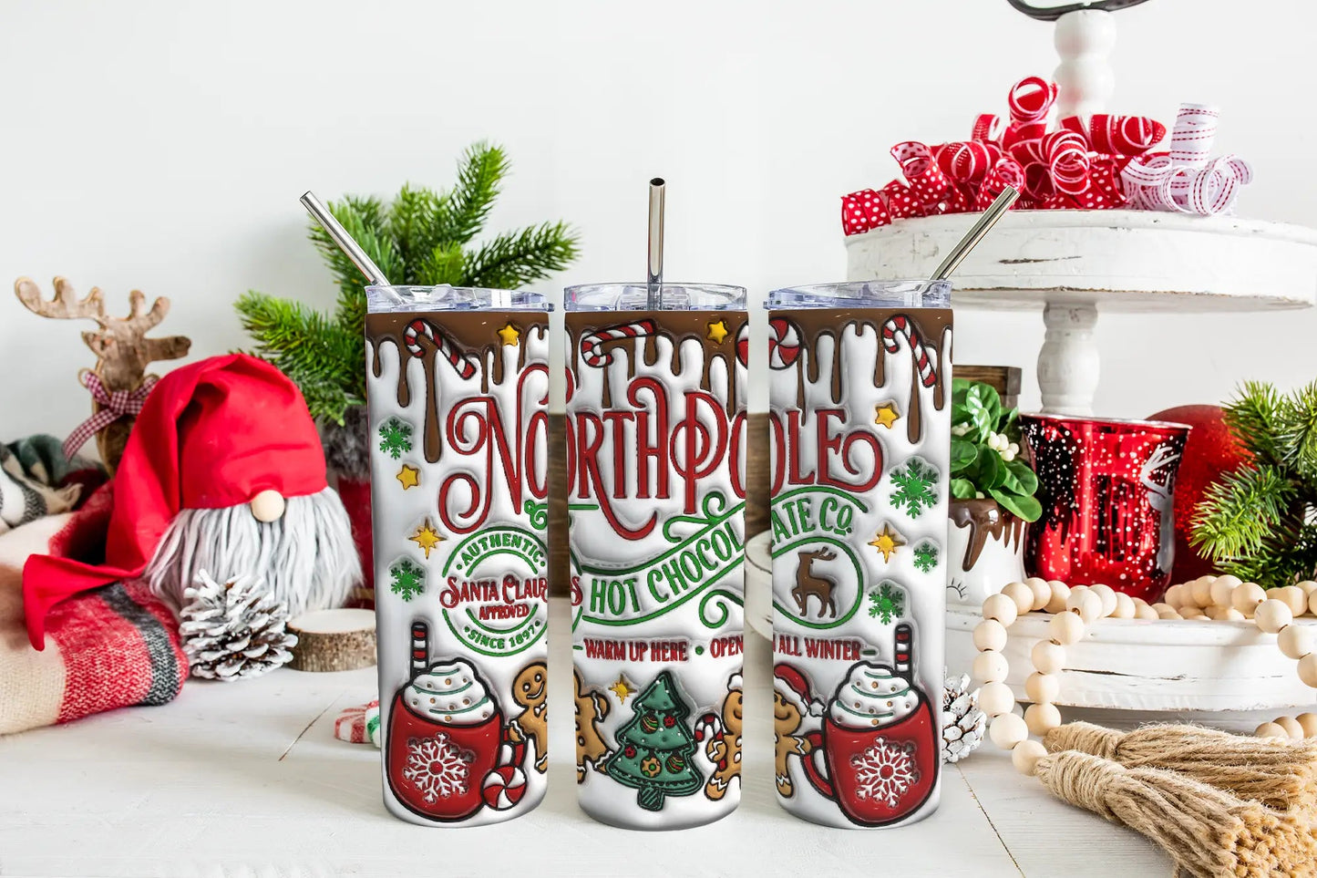 North Pole Christmas Tumbler - Kato Kreations