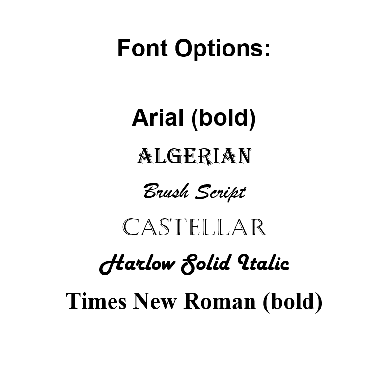 Personalized monogram coaster options