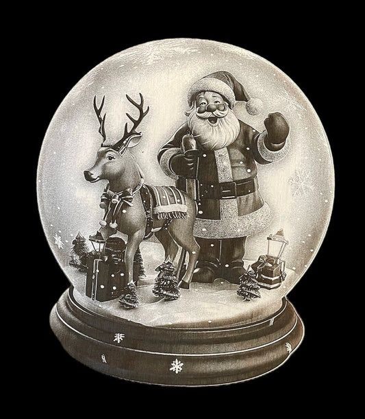 Santa Snow Globe with Stand - Kato Kreations