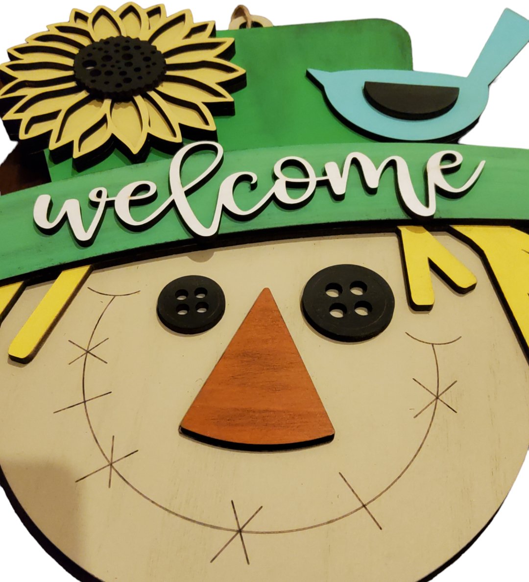 Scarecrow Welcome Sign Door Hanger