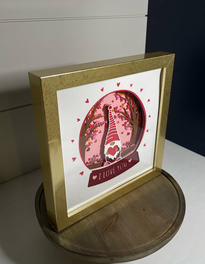 Valentine's Day Gnome Shadow Box