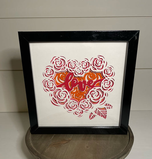 Valentine's Day Love Heart Shadow Box